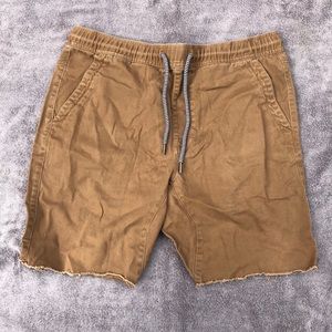 Volcom Khaki Drawstring Shorts - XL (36)
